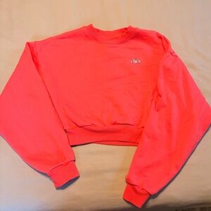 ALO Pink Cropped Sweatshirt